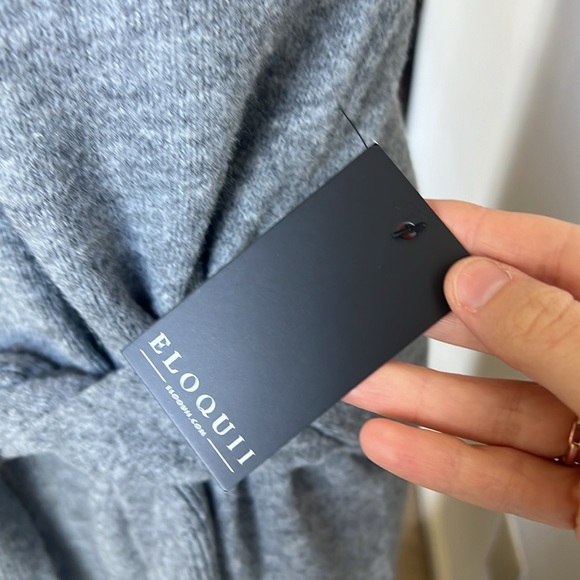 NWT Eloquii one shoulder sweater dress in heather gray - Picture 10 of 11